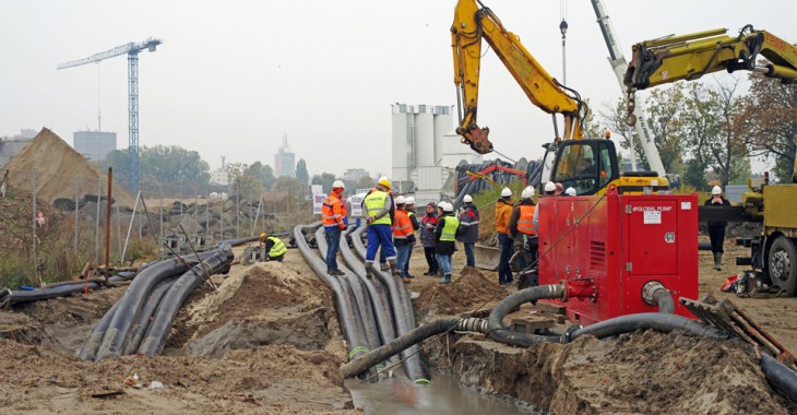 Przy bezwykopowej budowie rurociągu w Gdańsku zastosowano pompy Global Pump